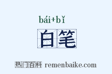 白笔是什么意思的图片